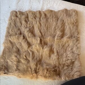 Fur Tan Throw Pillow Cover ADRIENNE LANDAU COMES WITH TAGS PERFECT FOR A GIFT